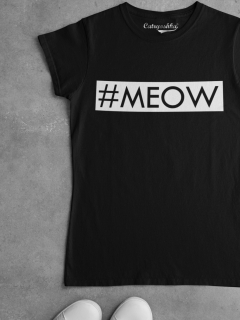 TRICOU MEOW NEGRU DETALIU 2