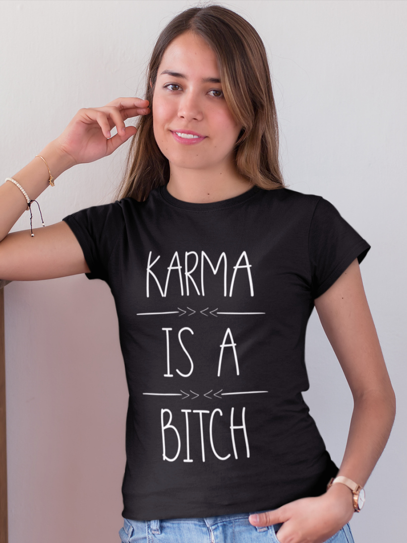 Tricou Negru Karma is a Bitch