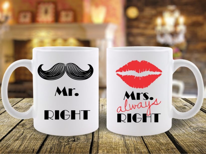 Set 2 Cani Mr. Right si Mrs. Alawys Right