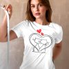 TRICOU ALB PISICI INDRAGOSTITE 1