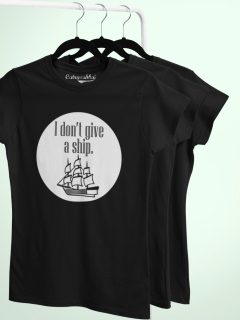 TRICOU I DONT GIVE A SHIP DETALIU 2