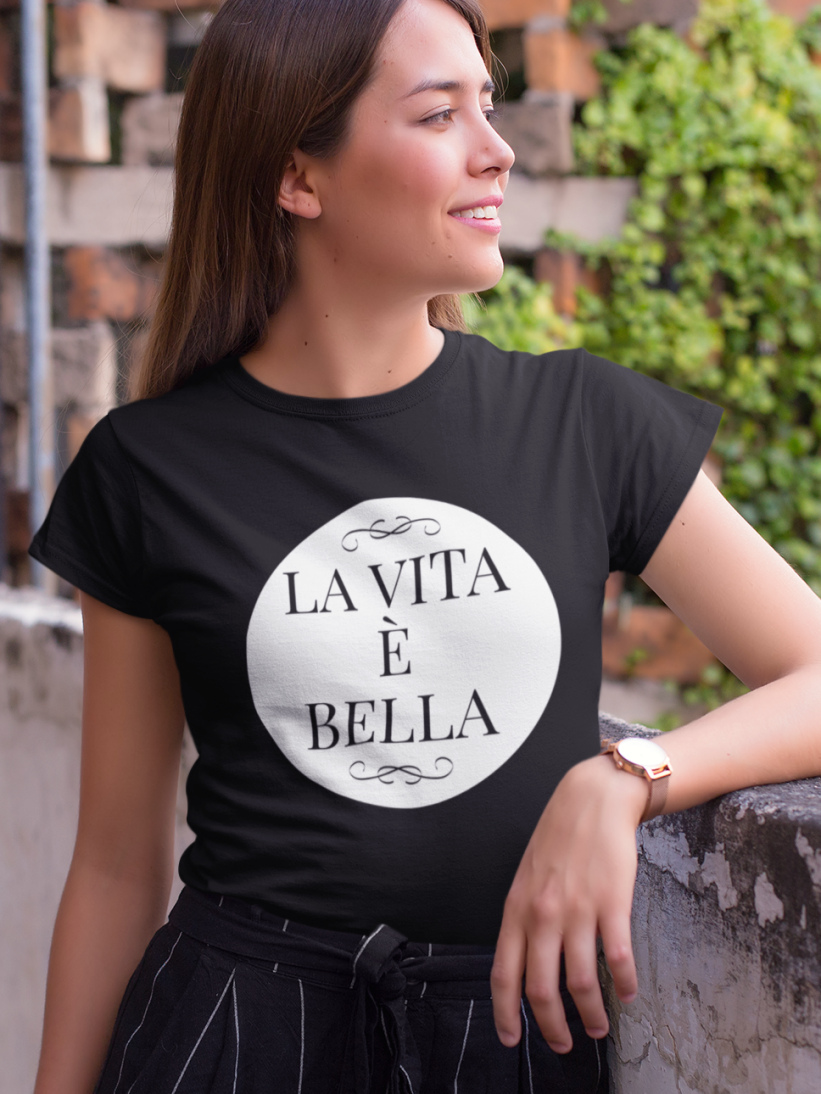 Tricou Negru La Vita e Bella