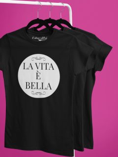 TRICOU LA VITA E BELLA DETALIU 2