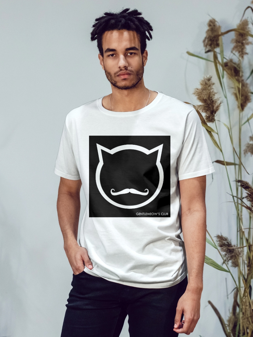 Tricou Barbati Alb Gentlemeows Club