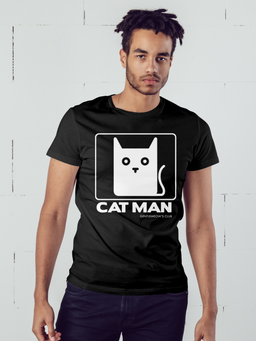 Tricou Barbati Negru Cat Man