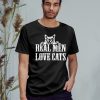 TRICOU BARBATI NEGRU REAL MEN LOVE CATS 2