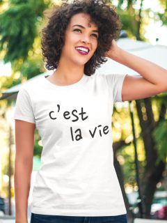 TRICOU ALB CEST LA VIE 1