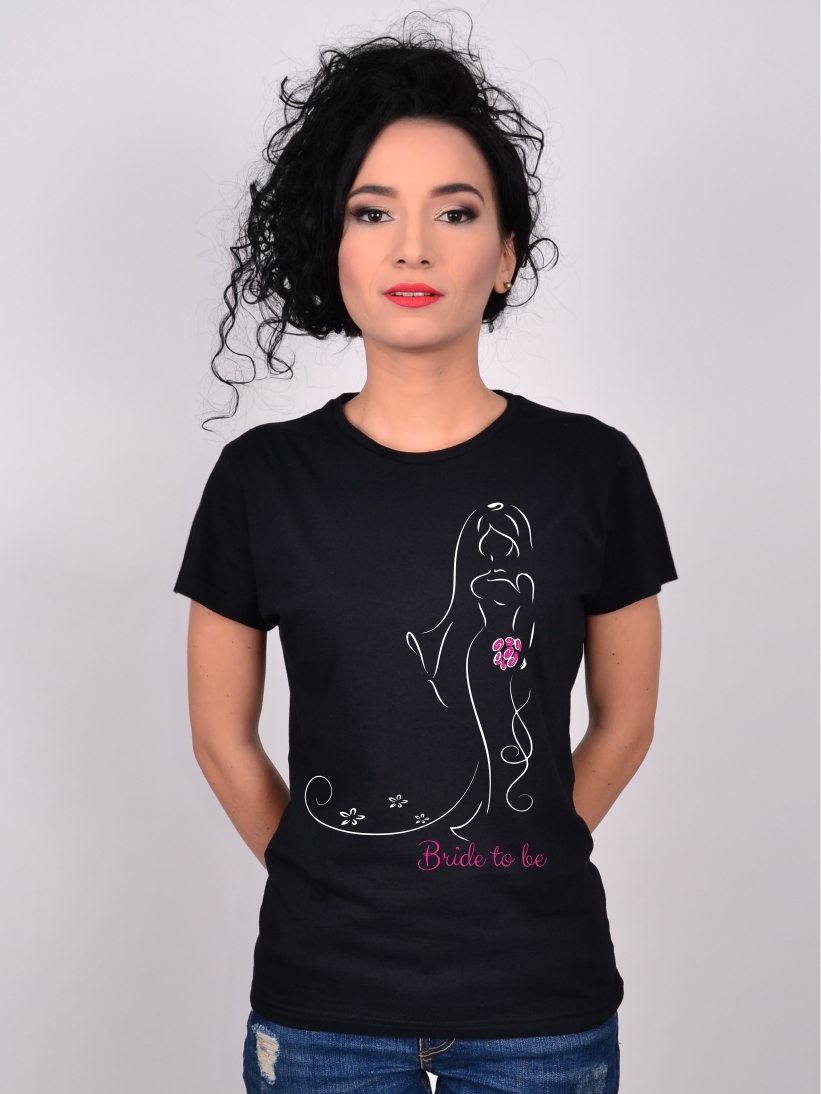 Tricou Negru Bride Petrecerea Burlacitelor