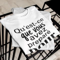 TRICOU ALB QUEST CE QUE VOUS AVEZ PREPARE DETALIU