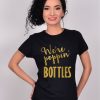 TRICOU BURLACITA WERE POPPIN BOTTLES NEGRU 1