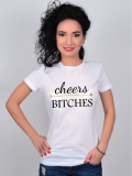 TRICOU PETRECEREA BURLACITELOR CHEERS BITCHES ALB 1