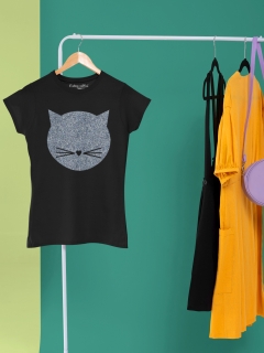 TRICOU MEOW GLITTER DETALIU 2