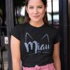 TRICOU MIAU NEGRU CU GLITTER