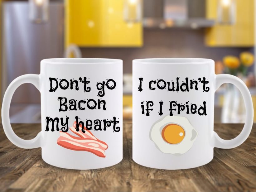 Set 2 Cani Cuplu Bacon and Eggs