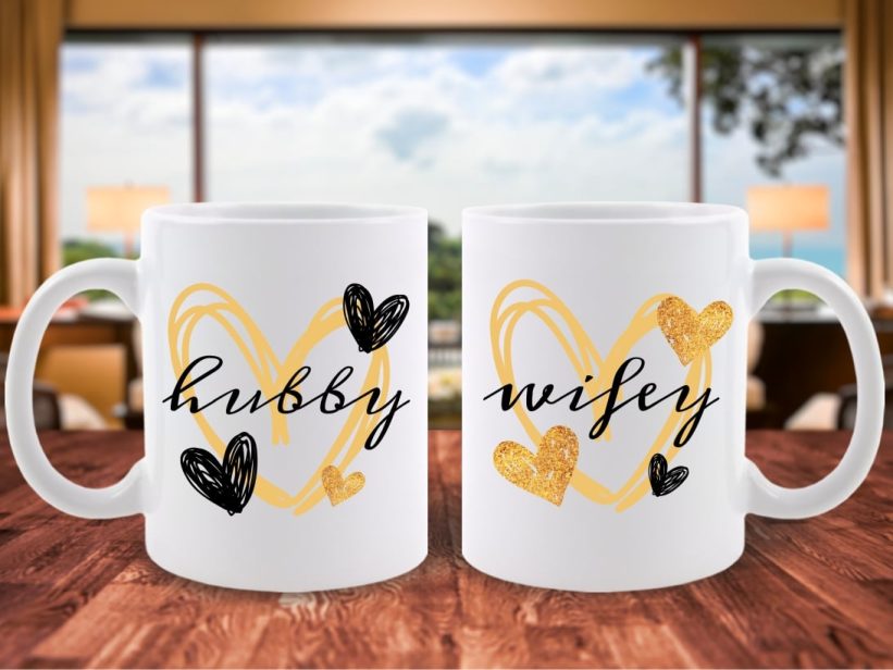 Set 2 Cani Cuplu Hubby & Wifey