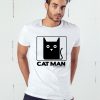 TRICOU BARBATI ALB CAT MAN