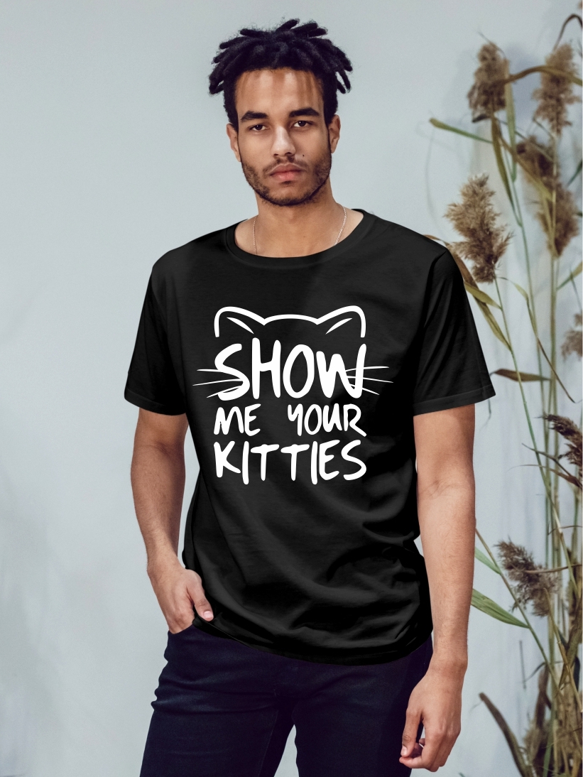 Tricou Barbati Negru Show Me Your Kitties