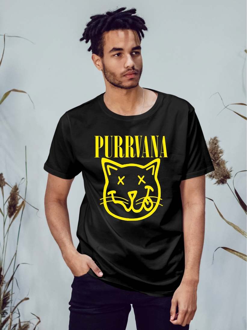 Tricou Barbati Negru Purrvana