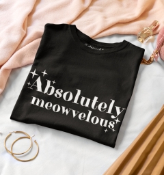 TRICOU CU PISICI ABSOLUTELY MEOWELOUS DETALIU 2