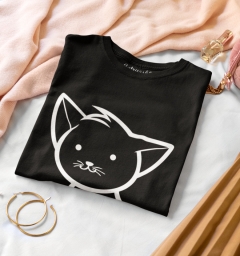 TRICOU CU PISICI PURRFECT DAY DETALIU 2
