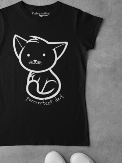 TRICOU CU PISICI PURRFECT DAY DETALIU