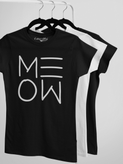 TRICOU MEOW CAT ART DETALIU 2