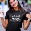 TRICOU CU PISICI GAME OF MEOWS NEGRU