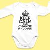 BODY CU MESAJ KEEP CALM AND CHANGE MY DIAPER