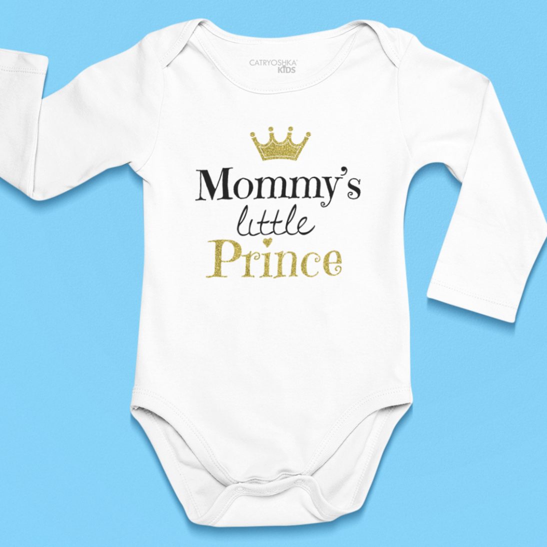 BODY CU MESAJ MOMMYS LITTLE PRINCE ALB