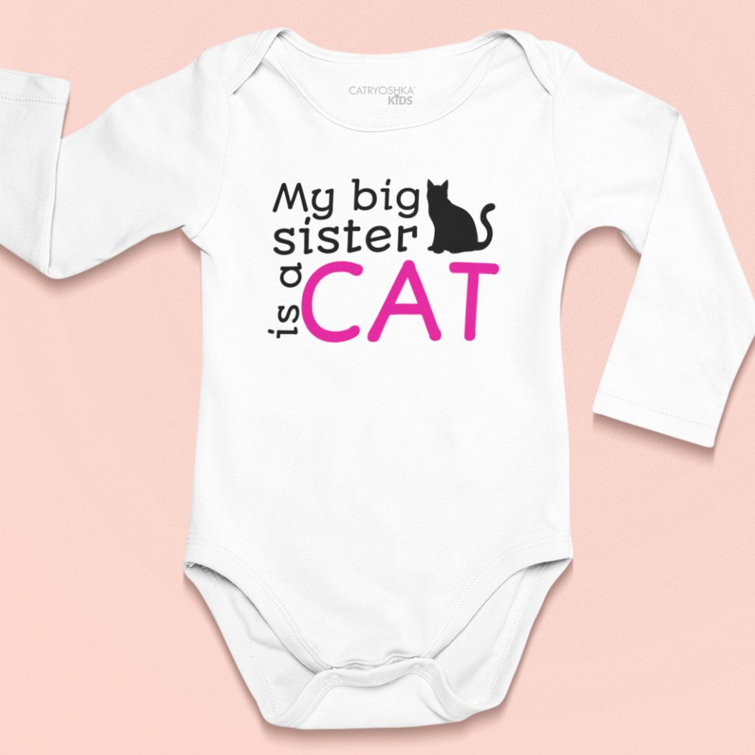 BODY PISICI BEBE MY BIG SISTER IS A CAT 1