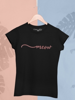 TRICOU MEOW CODITA ROSE GOLD DETALIU 2