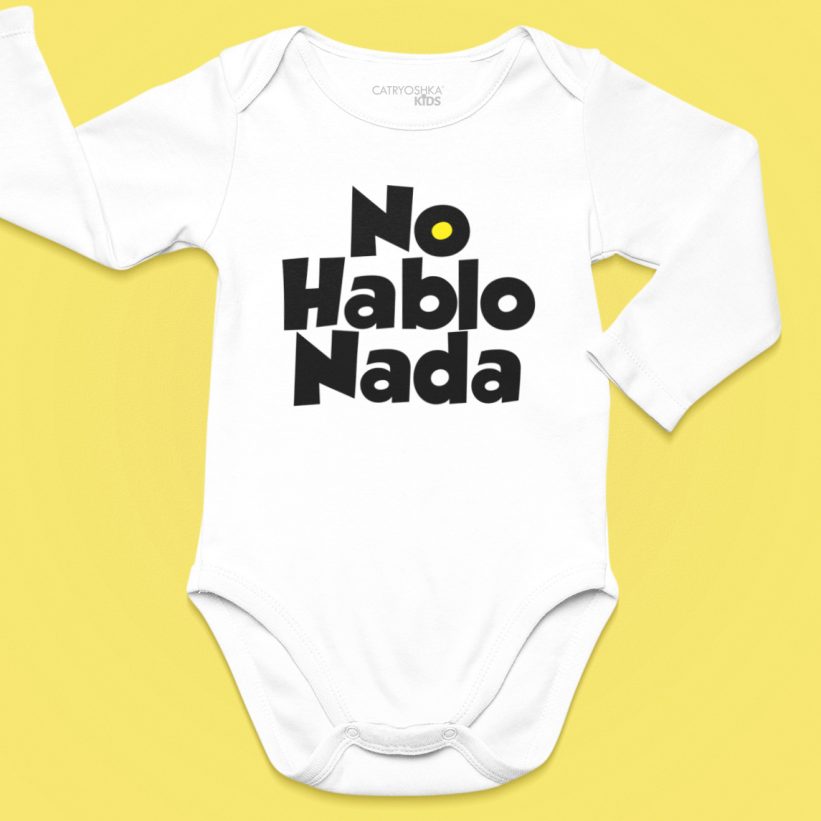 Body Bebe Cu Mesaj Haios No Hablo Nada