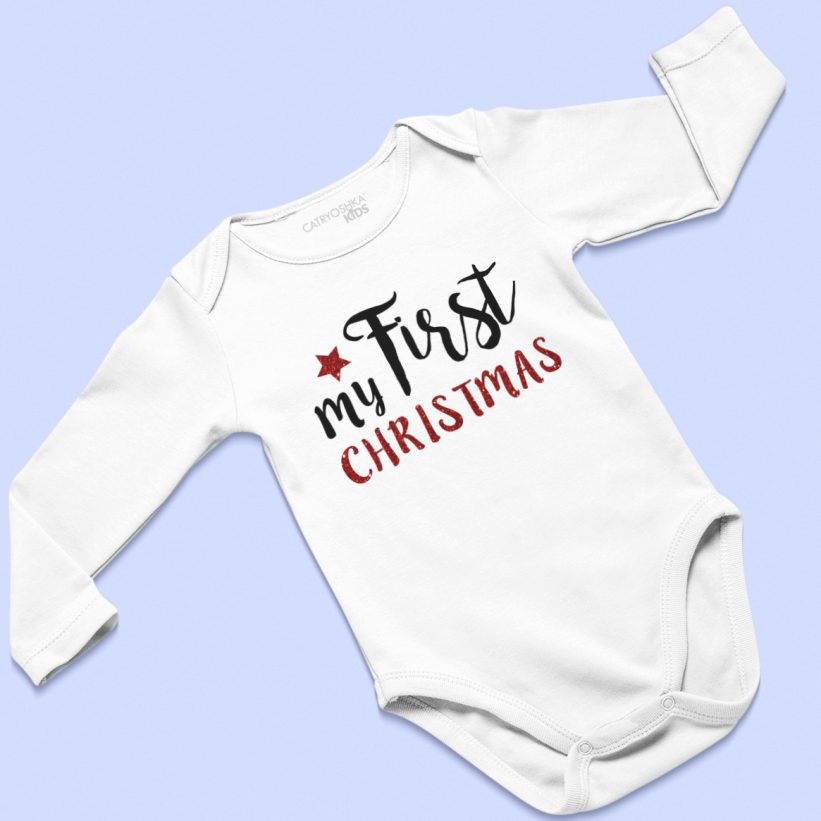 Body Copii Cu Mesaj De Craciun My First Christmas