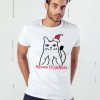 TRICOU ALB BARBATI MEOWY CHRISTMAS 1