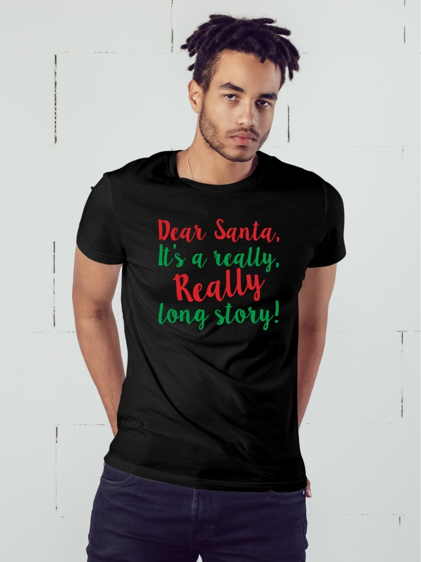 Tricou Bărbați Mesaj de Crăciun Dear Santa