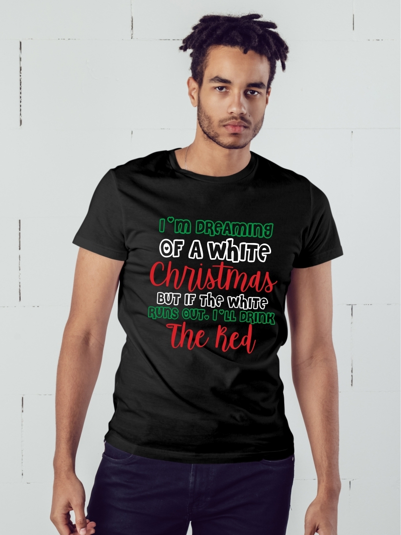 Tricou Bărbați Mesaj de Crăciun White Christmas