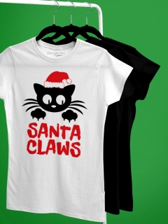 TRICOU PISICI SANTA CLAWS DETALIU 2