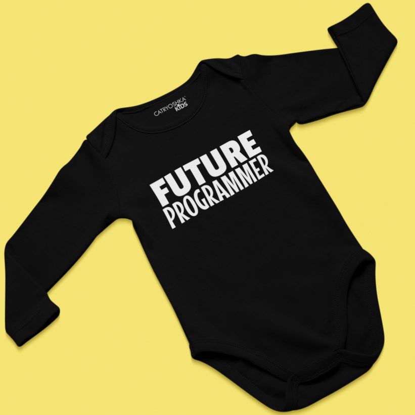 Body Negru cu Mesaj Future Programmer