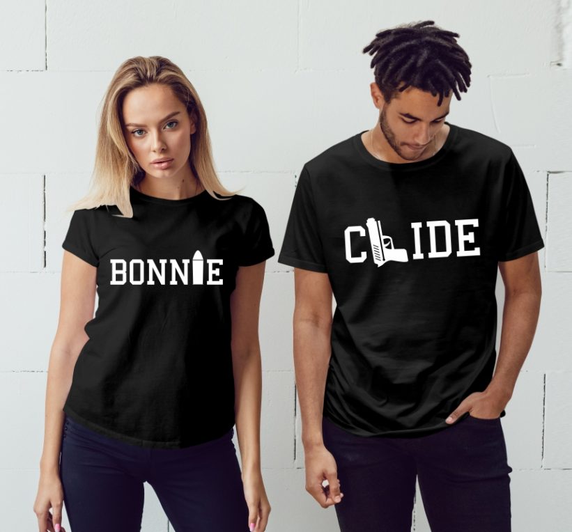 Tricouri Cuplu Bonnie & Clyde