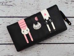 PORTOFEL CU PISICI NEGRU