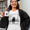 TRICOU CU PISICI IM A PURRGRAMMER ALB