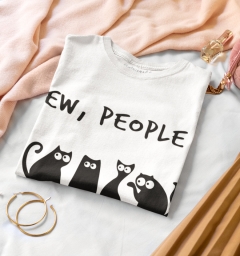 TRICOU EW PEOPLE ALB DETALIU