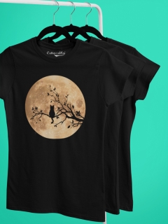 TRICOU LUNA PLINA GLITTER NEGRU DETALIU 2