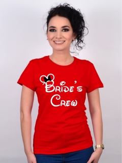 TRICOU BURLACITE BRIDES CREW ROSU