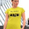 TRICOU CU PISICI EW PEOPLE GALBEN