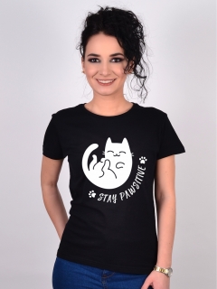 TRICOU CU PISICI STAY PAWSITIVE