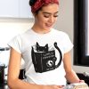 TRICOU CU PISICI WORLD DOMINATION FOR CATS ALB