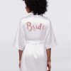 Halat Satin Alb Bride