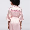 Halat Satin Roz Bridesmaid