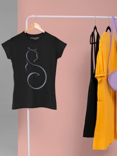TRICOU CU PISICA SOFISTICATA GLITTER DETALIU 2